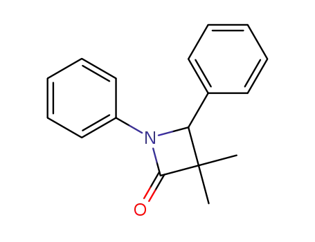 Molecular Structure of 5438-81-3 (1,4-Diphenyl-3,3-dimethylazetidine-2-one)