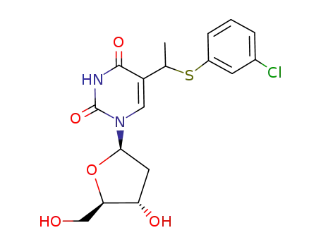 5-<1-(3-chlorophenylthio)ethyl>-2'-deoxyuridine