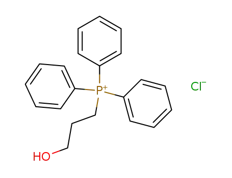 Molecular Structure of 54674-84-9 (Phosphonium, (3-hydroxypropyl)triphenyl-, chloride)