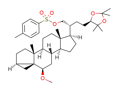 Toluene-4-sulfonic acid (R)-2-((1aR,3aR,3bS,5aS,6R,8aS,8bS,10R,10aR)-10-methoxy-3a,5a-dimethyl-hexadecahydro-cyclopenta[a]cyclopropa[2,3]cyclopenta[1,2-f]naphthalen-6-yl)-4-((R)-2,2,5,5-tetramethyl-[1,3]dioxolan-4-yl)-butyl ester