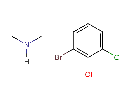 2-Bromo-6-chloro-phenol; compound with dimethyl-amine