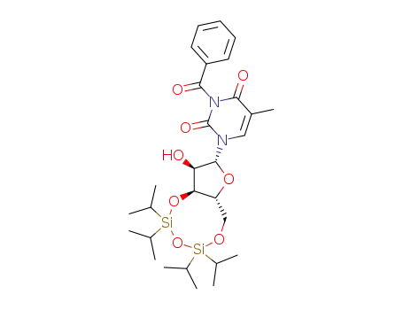 N<sup>3</sup>-benzoyl-3′,5′-O-(1,1,3,3-tetraisopropyl disiloxane-1,3-diyl)5-methyluridine