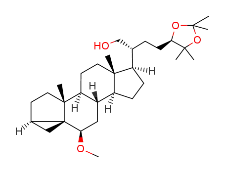 (R)-2-((1aR,3aR,3bS,5aS,6R,8aS,8bS,10R,10aR)-10-Methoxy-3a,5a-dimethyl-hexadecahydro-cyclopenta[a]cyclopropa[2,3]cyclopenta[1,2-f]naphthalen-6-yl)-4-((R)-2,2,5,5-tetramethyl-[1,3]dioxolan-4-yl)-butan-1-ol