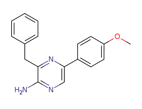Molecular Structure of 40040-81-1 (2-AMINO-3-BENZYL-5-(4-METHOXYPHENYL)PYRAZINE)