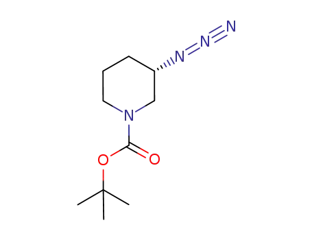 Molecular Structure of 1271240-70-0 ((S)-3-azido-1-N-tert-butyloxycarbonylpiperidine)