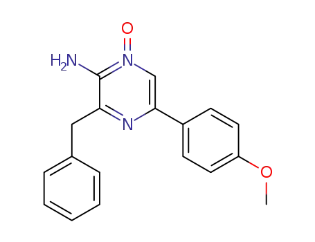 3-benzyl-5-(4-methoxy-phenyl)-1-oxy-pyrazin-2-ylamine
