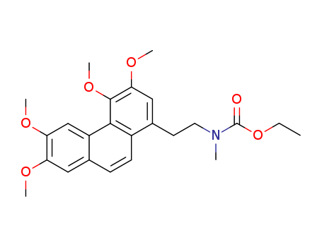 Molecular Structure of 103769-55-7 (Carbamic acid, methyl[2-(3,4,6,7-tetramethoxy-1-phenanthrenyl)ethyl]-,
ethyl ester)
