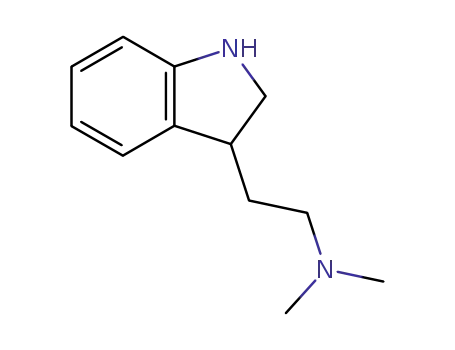 Molecular Structure of 38662-17-8 (2-(dihydroindol-3-yl)-N,N-dimethylethylamine)