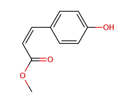 Molecular Structure of 61240-27-5 (2-Propenoic acid, 3-(4-hydroxyphenyl)-, methyl ester, (2Z)-)