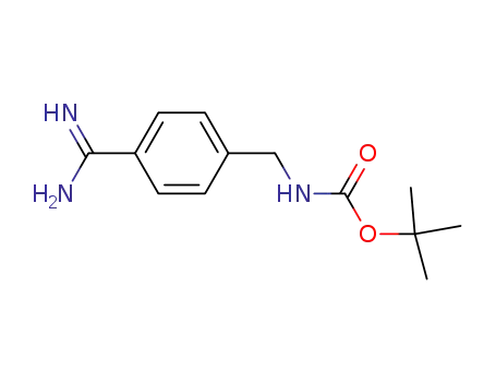 Molecular Structure of 162696-15-3 ((4-CARBAMIMIDOYL-BENZYL)-CARBAMIC ACID TERT-BUTYL ESTER)