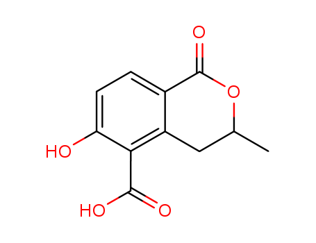 1H-2-Benzopyran-5-carboxylic acid, 3,4-dihydro-6-hydroxy-3-methyl-1-oxo-