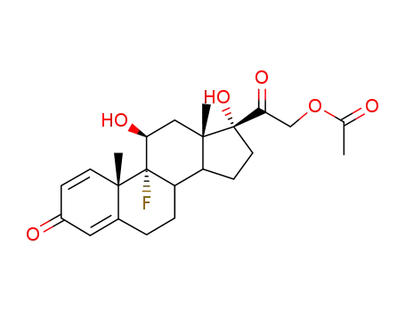 Molecular Structure of 7793-38-6 (9-Fluoro-11,17,21-trihydroxypregna-1,4-diene-3,20-dione 21-acetate)