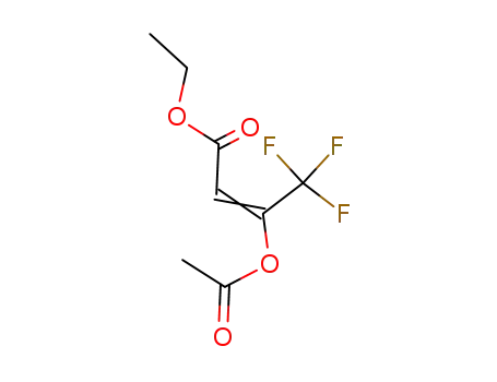 Molecular Structure of 2707-65-5 (3-acetoxy-4,4,4-trifluoro-but-2-enoic acid ethyl ester)