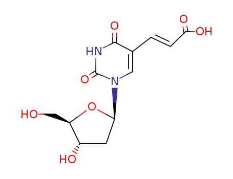 2-Propenoic acid,3-[1-(2-deoxy-b-D-erythro-pentofuranosyl)-1,2,3,4-tetrahydro-2,4-dioxo-5-pyrimidinyl]-,(2E)- (9CI)