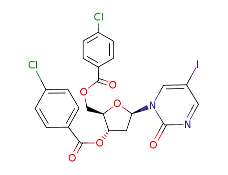 1-<3,5-bis-O-(p-chlorobenzoyl)-2-deoxy-β-D-ribofuranosyl>-5-iodo-2-pyrimidinone