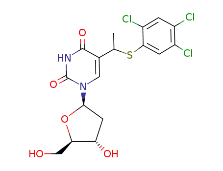 2'-deoxy-5-<1-(2,4,5-trichlorophenylthio)ethyl>uridine