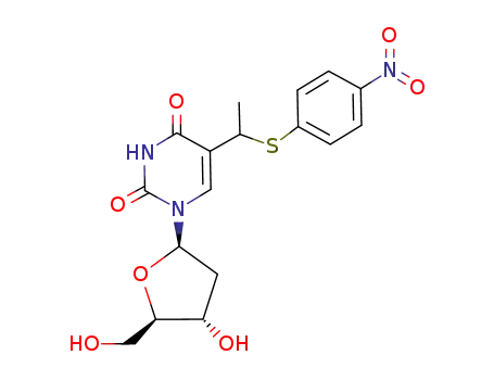 2'-deoxy-5-<1-(4-nitrophenylthio)ethyl>uridine