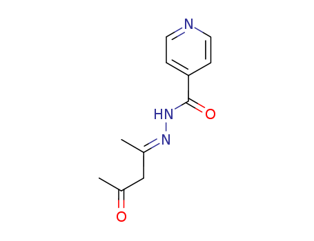 Molecular Structure of 15017-12-6 (4-Pyridinecarboxylicacid, 2-(1-methyl-3-oxobutylidene)hydrazide)