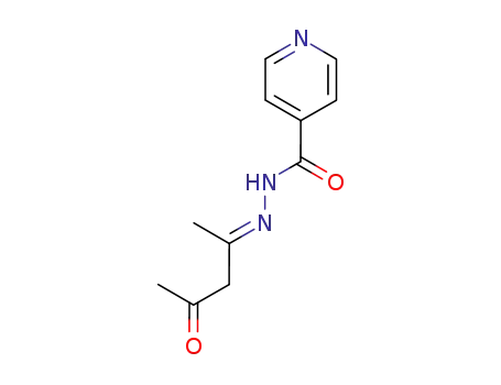 Molecular Structure of 15017-12-6 (4-Pyridinecarboxylicacid, 2-(1-methyl-3-oxobutylidene)hydrazide)