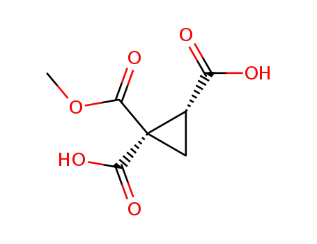 Molecular Structure of 114644-53-0 (cis-1-methoxycarbonylcyclopropane-1,2-dicarboxylic acid)