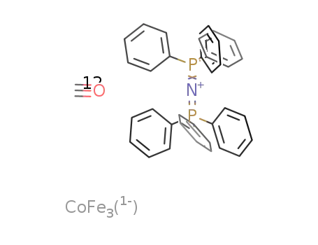 Molecular Structure of 72251-83-3 ([PPN][Fe<sub>3</sub>Co(CO)12])