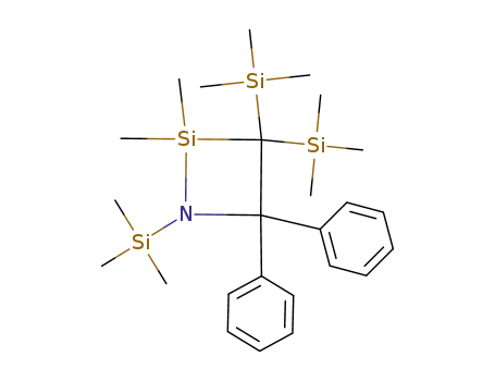 Molecular Structure of 80431-36-3 (2,2-Dimethyl-4,4-diphenyl-1,3,3-tris(trimethylsilyl)-1-aza-2-silacyclobutan)