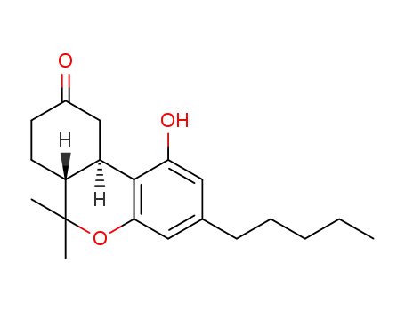 Molecular Structure of 6616-69-9 (dl-6aα,7,10,10aα-Tetrahydro-1-hydroxy-6,6-dimethyl-3-pentyl-6H-dibenzo[b,d]pyran-9(8H)-on)