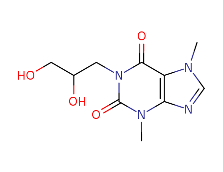 1H-Purine-2,6-dione,1-(2,3-dihydroxypropyl)-3,7-dihydro-3,7-dimethyl- cas  13460-96-3