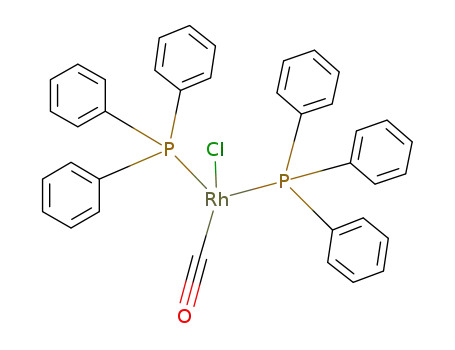 Molecular Structure of 15318-33-9 (trans-Carbonylchlorobis-(triphenylphosphino)-rhodium)