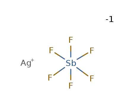 Molecular Structure of 26042-64-8 (Silver hexafluoroantimonate)