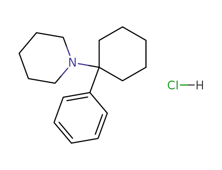 Molecular Structure of 956-90-1 (Phencyclidine hydrochloride)
