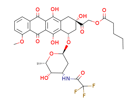 PENTANOIC ACID,2-[(2S,4S)-1,2,3,4,6,11-HEXAHYDRO-2,5,12-TRIHYDROXY-7-METHOXY-6,11-DIOXO-4-[[2,3,6-TRIDEOXY-3-[(2,2,2-TRIFLUOROACETYL)AMINO]-A-L-LYXO-HEXOPYRANOSYL]OXY]-2-NAPHTHACENYL]-2-OXOETHYLESTER 