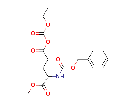 Molecular Structure of 117836-15-4 ((S)-2-Benzyloxycarbonylamino-5-ethoxycarbonyloxy-5-oxo-pentanoic acid methyl ester)