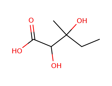 Molecular Structure of 562-43-6 (valeric acid, 2,3-dihydroxy-3-methyl-)