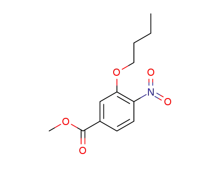 Molecular Structure of 1309686-09-6 (methyl 3-butoxy-4-nitrobenzoate)