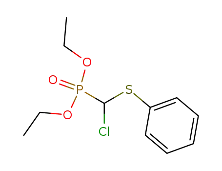 Molecular Structure of 59664-75-4 (Phosphonic acid, [chloro(phenylthio)methyl]-, diethyl ester)