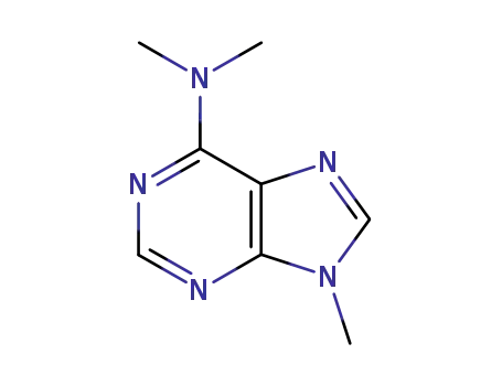 Molecular Structure of 3013-82-9 (N,N,9-trimethyl-9H-purin-6-amine)