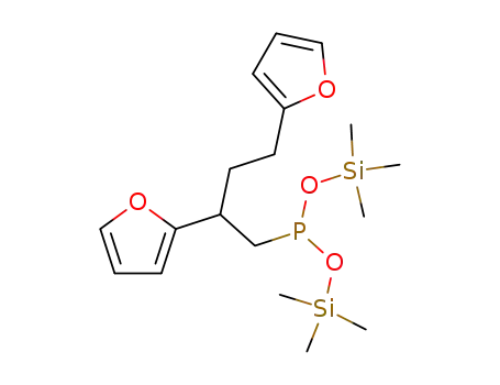 bis(trimethylsilyl) 2,4-bis(2-furyl)butylphosphonite