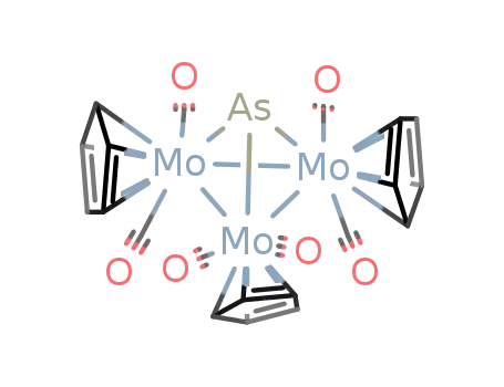 Molecular Structure of 93923-00-3 (μ3-arsenic-hexacarbonyltris(η5-cyclopentadienyl)trimolybdenum (3 Mo-Mo))