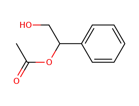 Molecular Structure of 127707-64-6 (1,2-Ethanediol,1-phenyl-, 1-acetate)