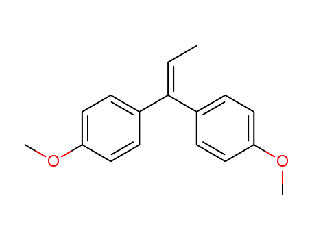Molecular Structure of 4663-13-2 (1-methoxy-4-[1-(4-methoxyphenyl)prop-1-enyl]benzene)