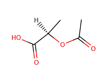 Molecular Structure of 18668-00-3 (Propanoic acid, 2-(acetyloxy)-, (2R)-)