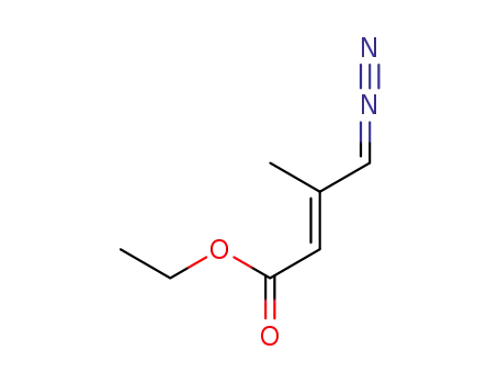 Molecular Structure of 1426858-39-0 ((E)-4-diazo-3-methylbut-2-enoic acid ethyl ester)