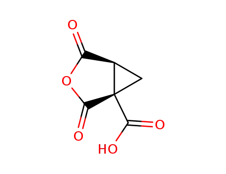Molecular Structure of 114644-48-3 (cyclopropane-1,1,2-tricarboxylic acid 1,2-anhydride)