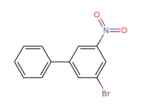 Molecular Structure of 136649-26-8 (1,1'-Biphenyl, 3-bromo-5-nitro-)