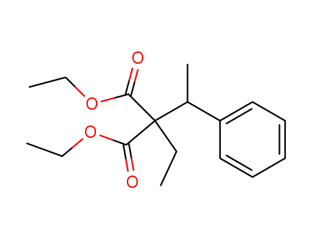 Molecular Structure of 101577-47-3 (Ethyl(1-phenylethyl)malonsaeure-diethylester)