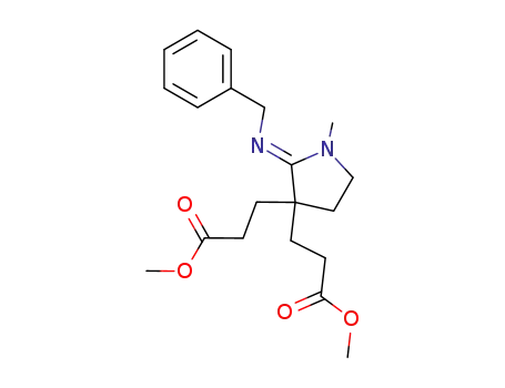 3-[2-[(Z)-Benzylimino]-3-(2-methoxycarbonyl-ethyl)-1-methyl-pyrrolidin-3-yl]-propionic acid methyl ester