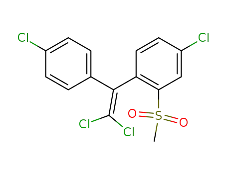 Molecular Structure of 62938-14-1 (1-chloro-4-(2,2-dichloro-1-(4-chlorophenyl)ethenyl)-3-(methylsulfonyl)benzene)