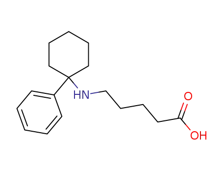 Molecular Structure of 77160-83-9 (5-(N-(1'-phenylcyclohexyl)amino)pentanoic acid)