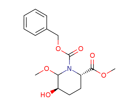 1,2-Piperidinedicarboxylicacid, 5-hydroxy-6-methoxy-, 2-methyl 1-(phenylmethyl) ester, (2S,5R)-